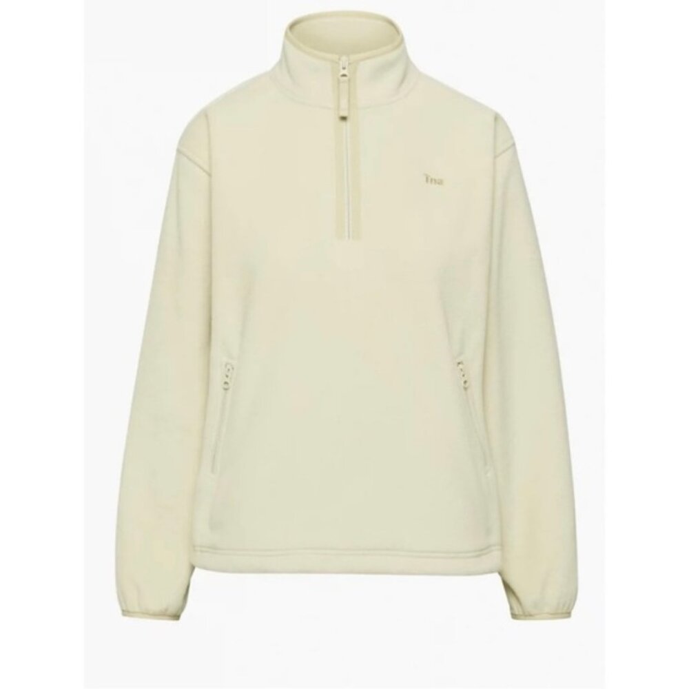 nwot TNA Sno Polar ¼ Zip Hip Sweater 2xs 38” off white birch